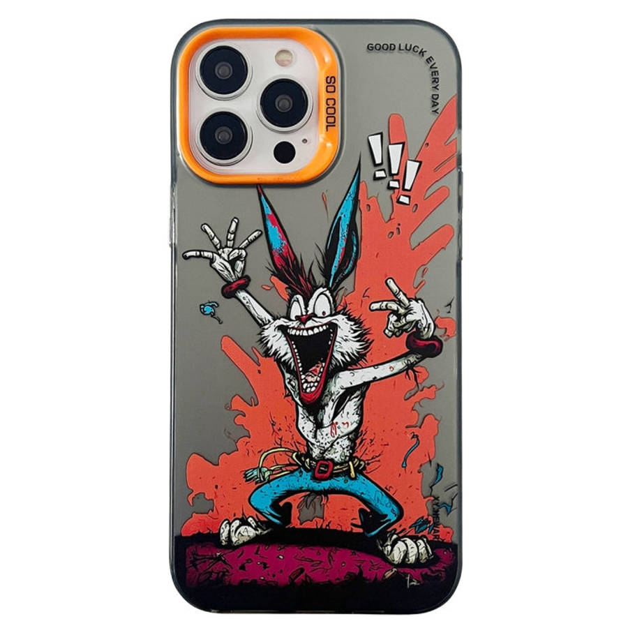 Double Layer Color Silver Series Animal Oil Painting Phone Case, For iPhone 12 Pro, For iPhone 11