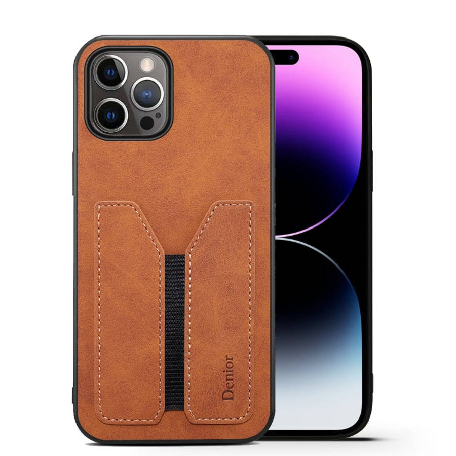 Denior DV Elastic Card Slot PU Back Cover Phone Case, For iPhone 15 Pro Max, For iPhone 15 Pro, F...