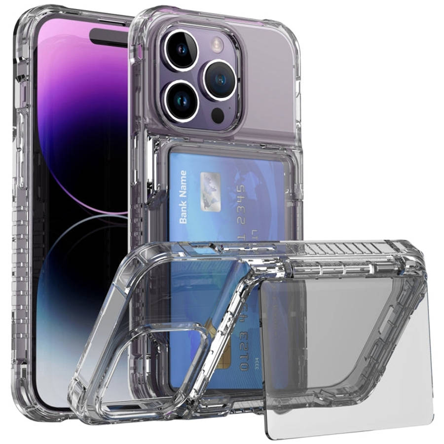 Crystal Clear Flip Card Slot Phone Case, For iPhone 16 Pro Max, For iPhone 16 Pro, For iPhone 16 ...