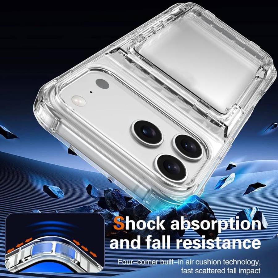 Crystal Clear Flip Card Slot Phone Case, For iPhone 18 Pro Max / 17 Pro Max, For iPhone 17, For i...