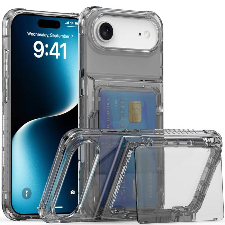 Crystal Clear Flip Card Slot Phone Case, For iPhone 18 Pro Max / 17 Pro Max, For iPhone 17, For i...