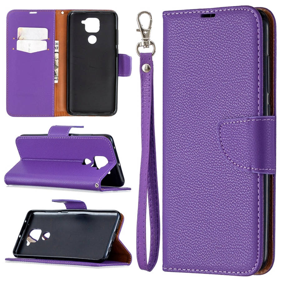 Litchi Texture Pure Color Horizontal Flip Leather Case with Holder & Card Slots & Wallet & Lanyar...