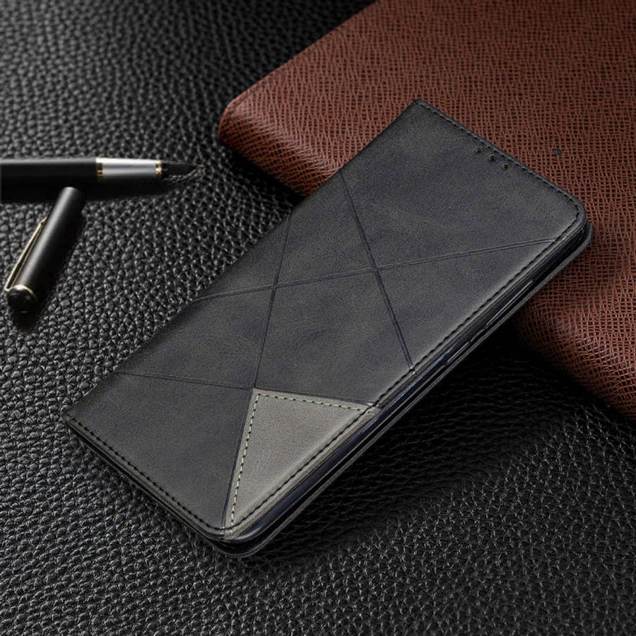 Rhombus Texture Horizontal Flip Magnetic Leather Case with Holder & Card Slots & Wallet, For Xiao...