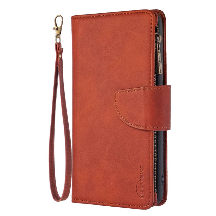 Skin Feel Detachable Magnetic Zipper Horizontal Flip PU Leather Case with Multi-Card Slots & Hold...