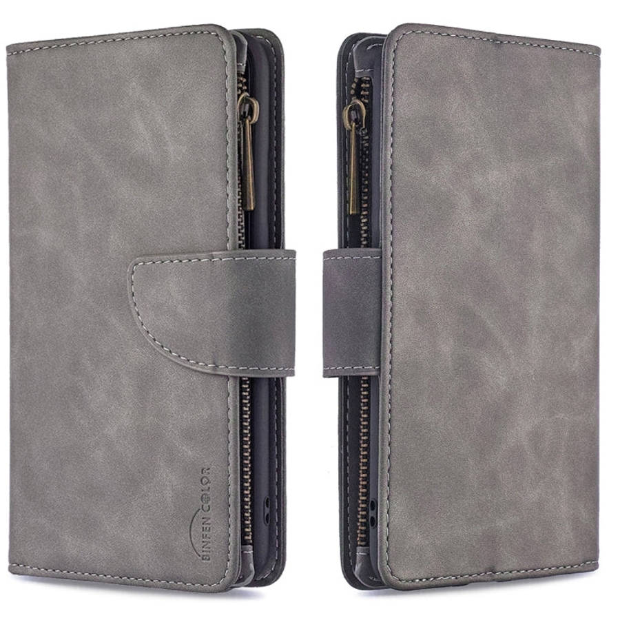 Skin Feel Detachable Magnetic Zipper Horizontal Flip PU Leather Case with Multi-Card Slots & Hold...