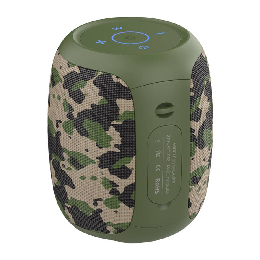 Zealot S53 IPX6 Waterproof Portable Colorful Wireless Bluetooth Speaker, S53