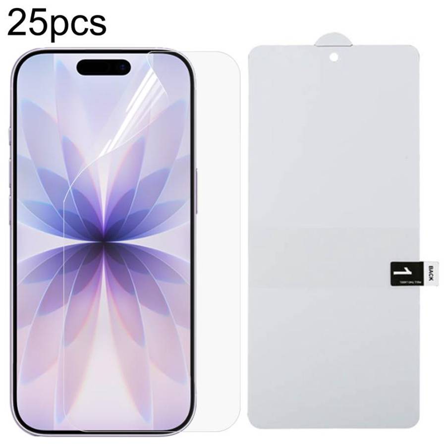 25pcs Full Screen Protector Explosion-proof Hydrogel Film, For iPhone 17 Pro Max, For iPhone 17 /...