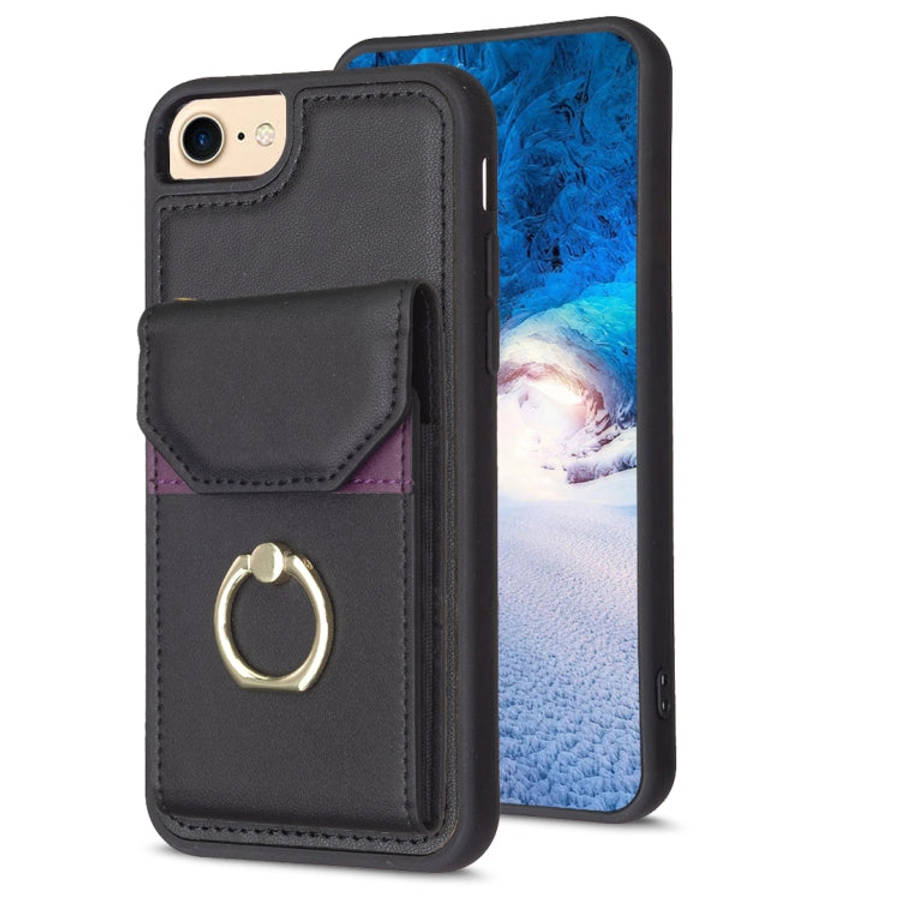 BF29 Organ Card Bag Ring Holder Phone Case, For iPhone 15 Pro Max, For iPhone 15 Pro, For iPhone ...