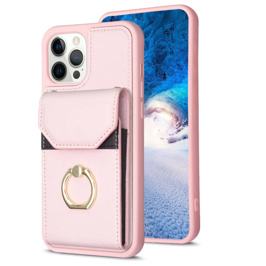 BF29 Organ Card Bag Ring Holder Phone Case, For iPhone 13 Pro Max, For iPhone 13 Pro, For iPhone ...