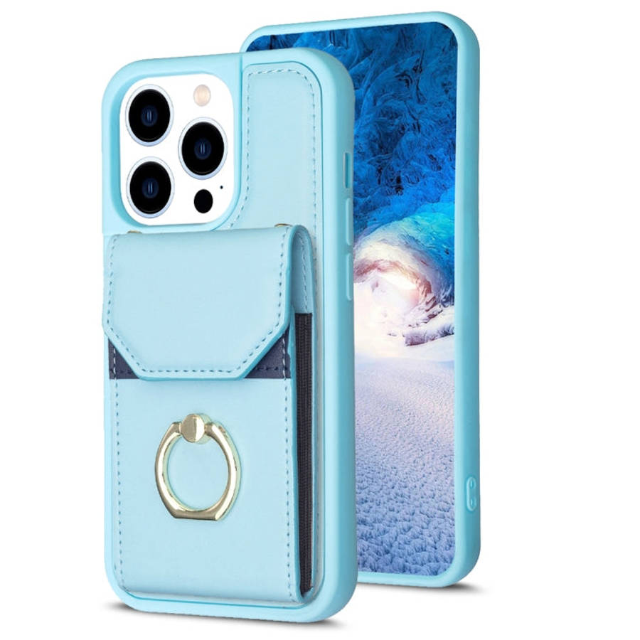 BF29 Organ Card Bag Ring Holder Phone Case, For iPhone 13 Pro Max, For iPhone 13 Pro, For iPhone ...