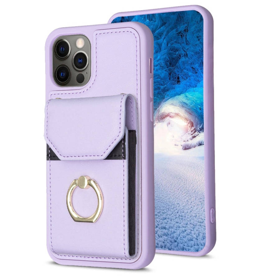 BF29 Organ Card Bag Ring Holder Phone Case, For iPhone 13 Pro Max, For iPhone 13 Pro, For iPhone ...