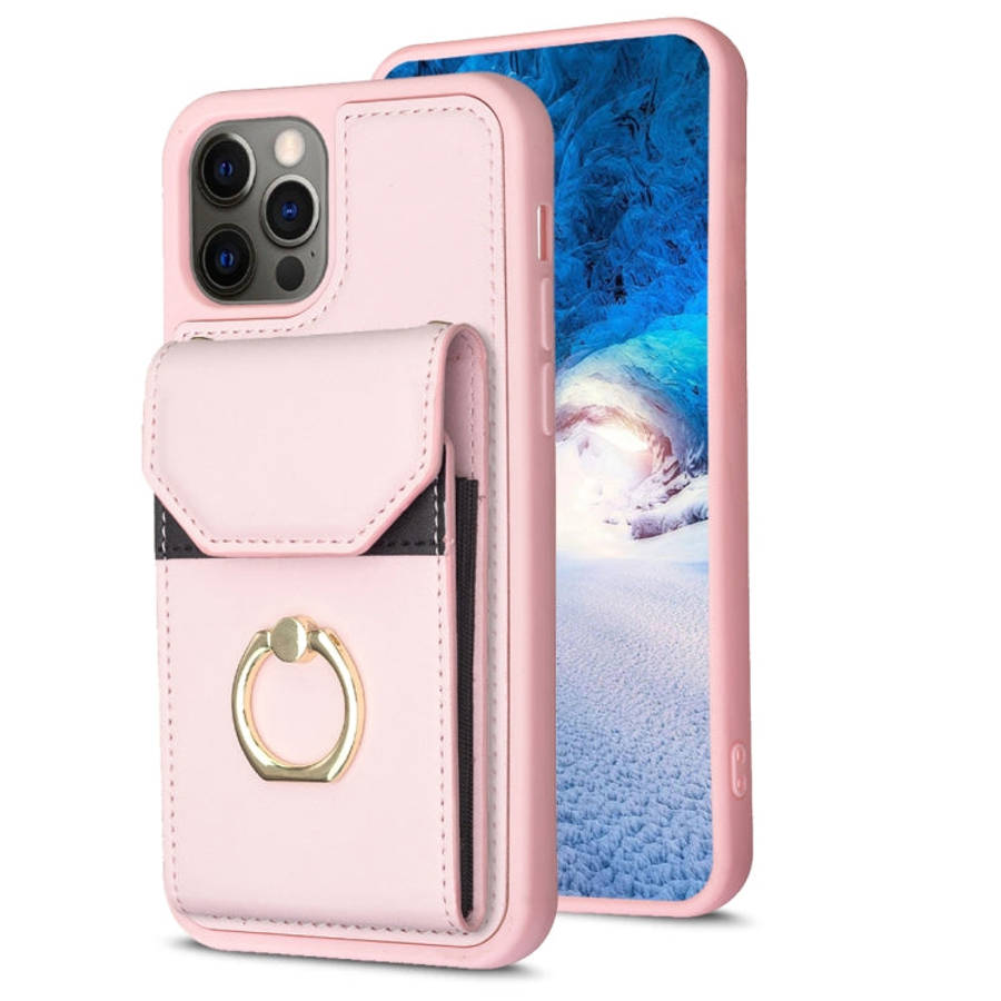 BF29 Organ Card Bag Ring Holder Phone Case, For iPhone 13 Pro Max, For iPhone 13 Pro, For iPhone ...