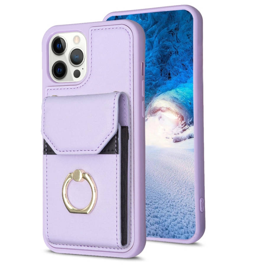 BF29 Organ Card Bag Ring Holder Phone Case, For iPhone 13 Pro Max, For iPhone 13 Pro, For iPhone ...