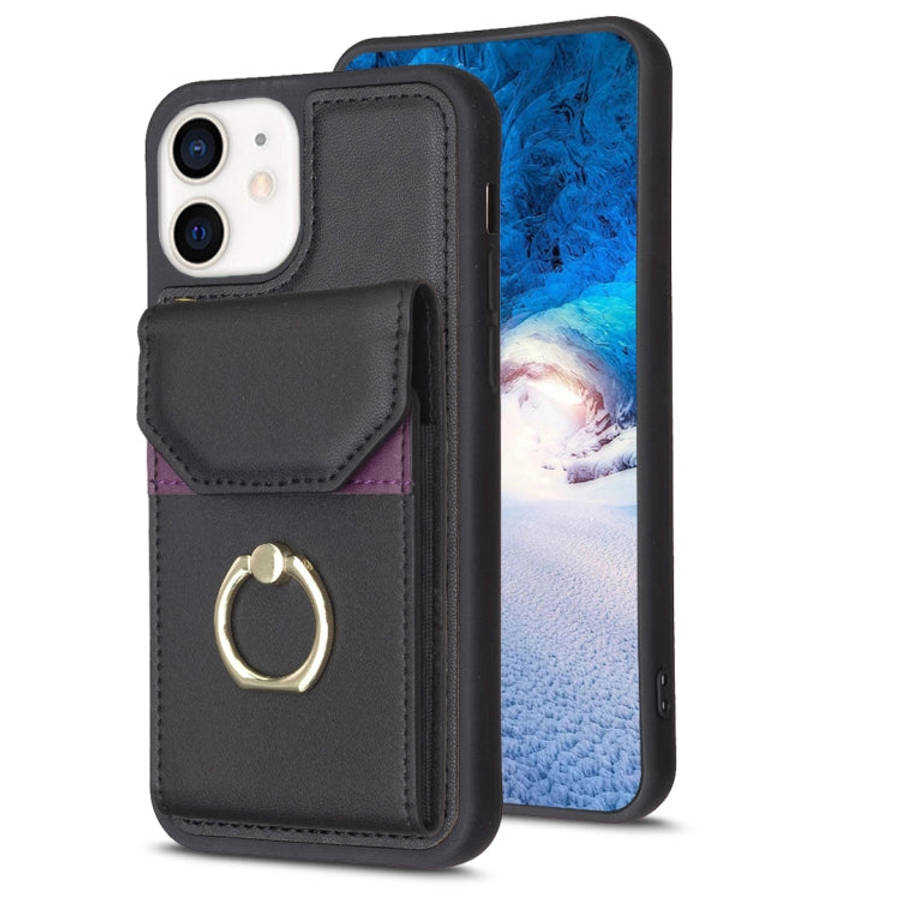 BF29 Organ Card Bag Ring Holder Phone Case, For iPhone 13 Pro Max, For iPhone 13 Pro, For iPhone ...