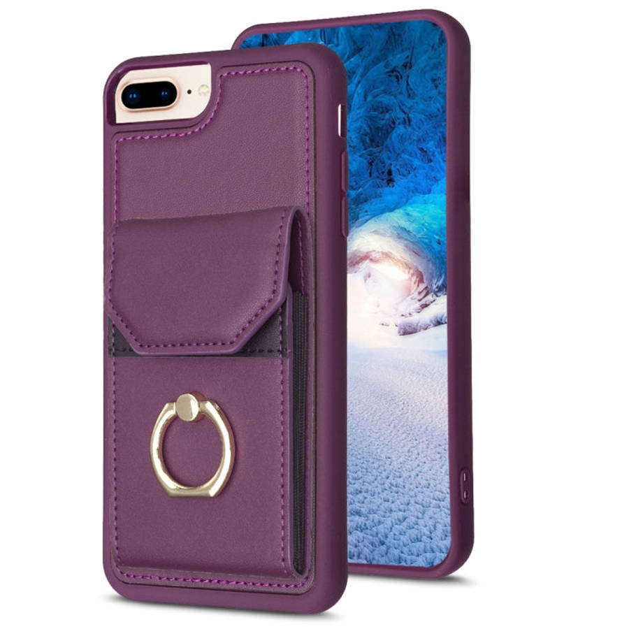 BF29 Organ Card Bag Ring Holder Phone Case, For iPhone XS Max, For iPhone 8 Plus / 7 Plus