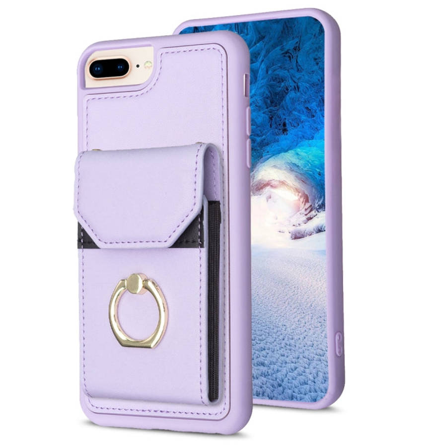 BF29 Organ Card Bag Ring Holder Phone Case, For iPhone XS Max, For iPhone 8 Plus / 7 Plus
