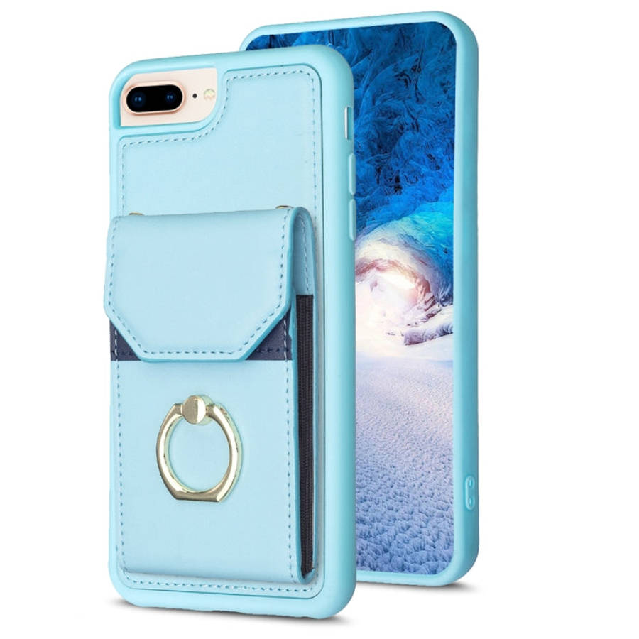 BF29 Organ Card Bag Ring Holder Phone Case, For iPhone XS Max, For iPhone 8 Plus / 7 Plus