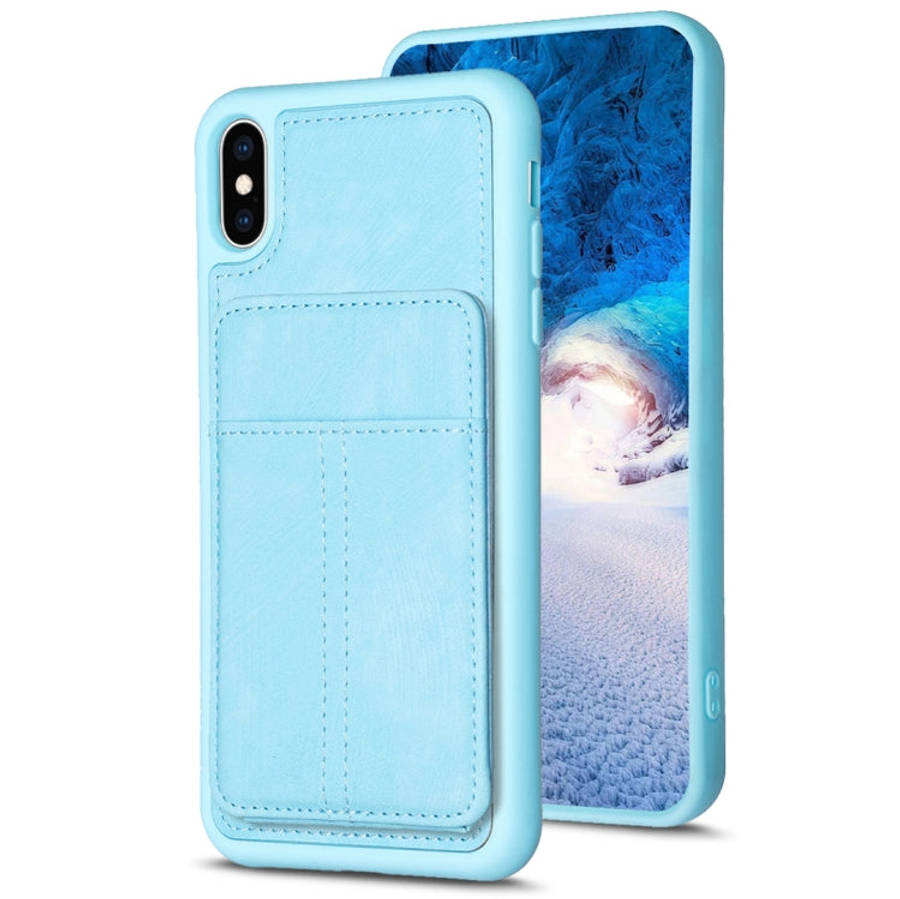 BF28 Frosted Card Bag Phone Case with Holder, For iPhone 13 Pro Max, For iPhone 13 Pro, For iPhon...
