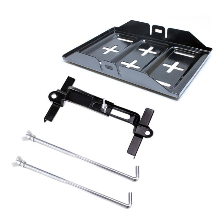 Car Universal Battery Bracket Adjustable Battery Fixed Holder + Base Tray, 28.5cm Base + 19cm Bra...
