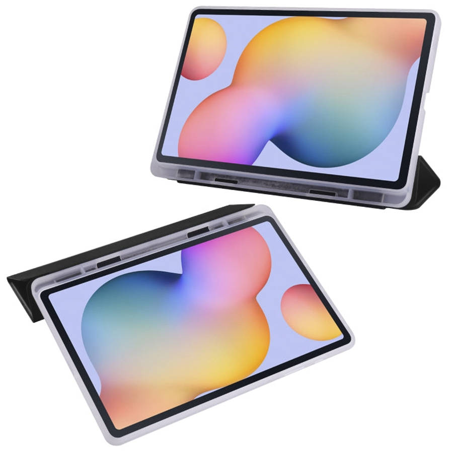 For Samsung Galaxy Tab S6 Lite P610 3-folding Horizontal Flip PU Leather + Shockproof TPU Case wi...