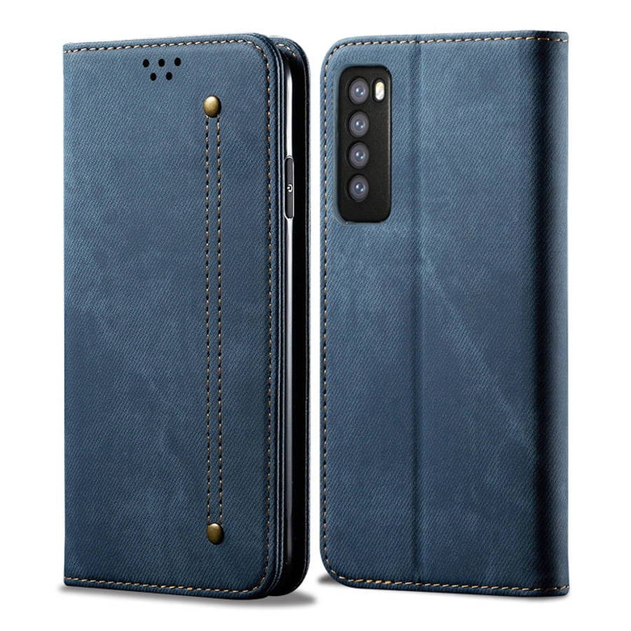 Denim Texture Casual Style Horizontal Flip Leather Case with Holder & Card Slots & Wallet, For Hu...