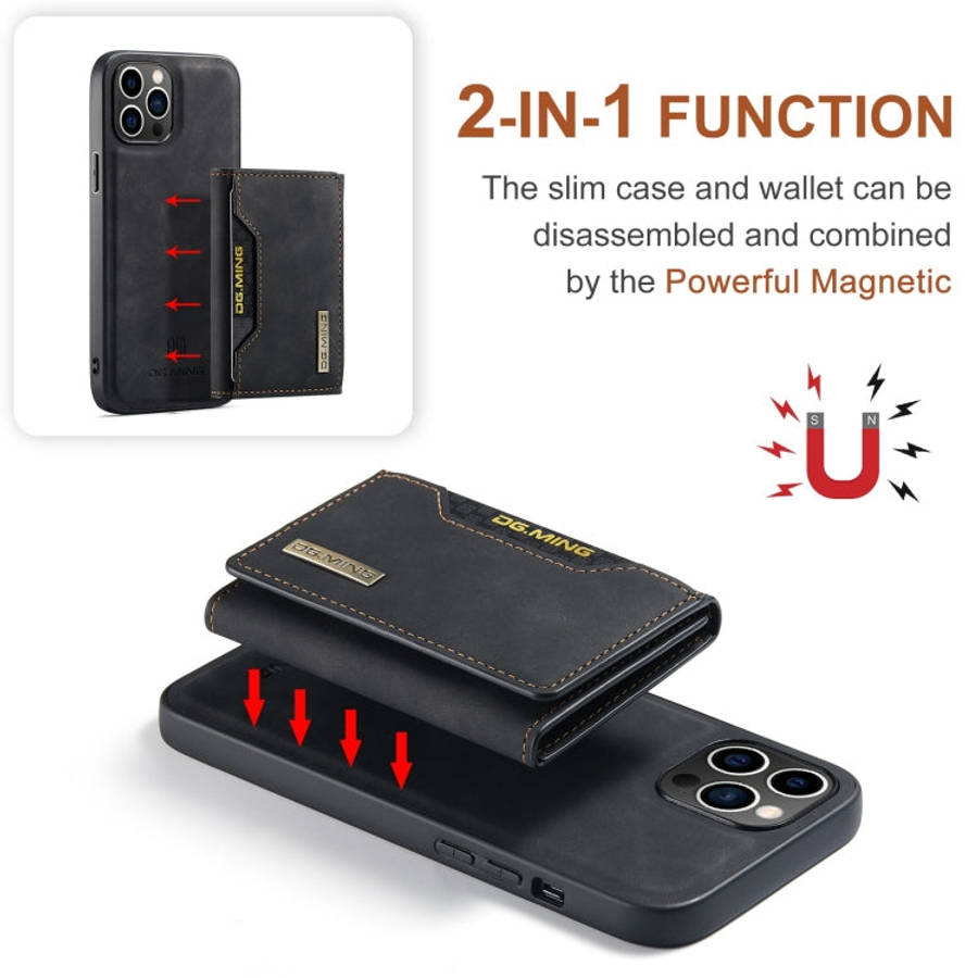 DG.MING M2 Series 3-Fold Card Bag Wallet Leather Phone Case, For iPhone 15 Pro Max, For iPhone 15...