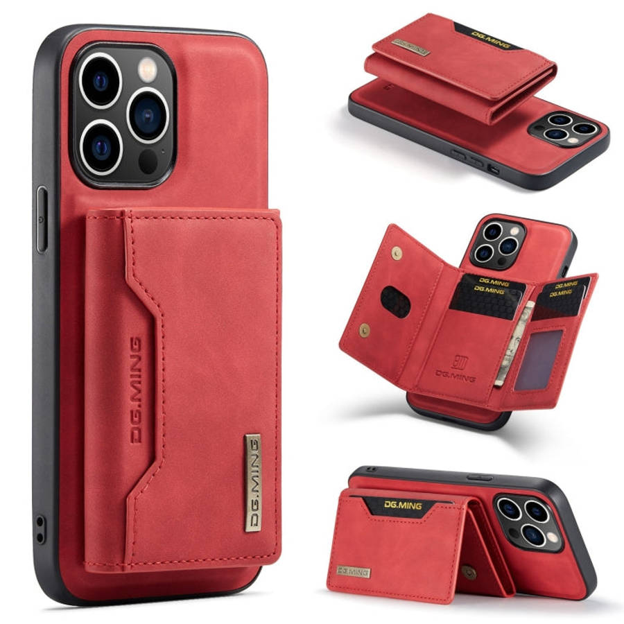 DG.MING M2 Series 3-Fold Card Bag Wallet Leather Phone Case, For iPhone 15 Pro Max, For iPhone 15...