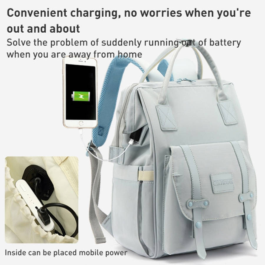 Multifunctional Mommy Bag Large Capacity Outgoing Baby Care Backpack, Grey, Blue, Black, Pink, Ca...