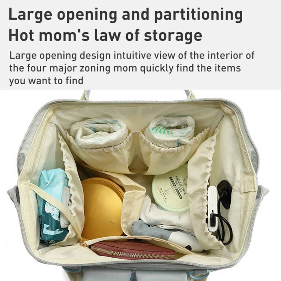 Multifunctional Mommy Bag Large Capacity Outgoing Baby Care Backpack, Grey, Blue, Black, Pink, Ca...