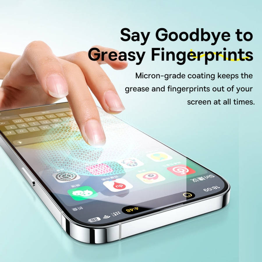 Baseus Sapphire Series Dustproof HD Tempered Glass Film, For iPhone 15 Pro