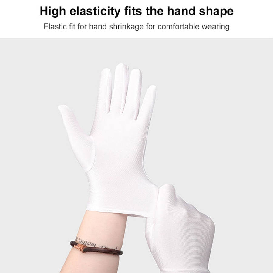 Labor Protection White Anti-sweat Cloth Thickened Gloves, 1 Pair