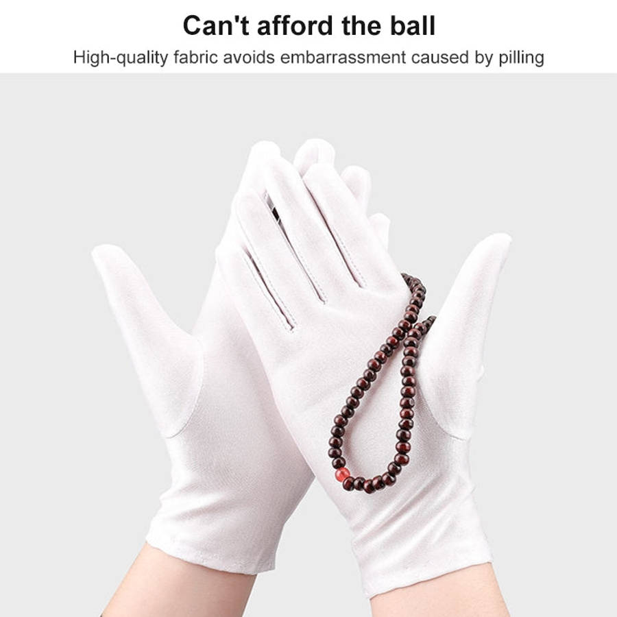Labor Protection White Anti-sweat Cloth Thickened Gloves, 1 Pair