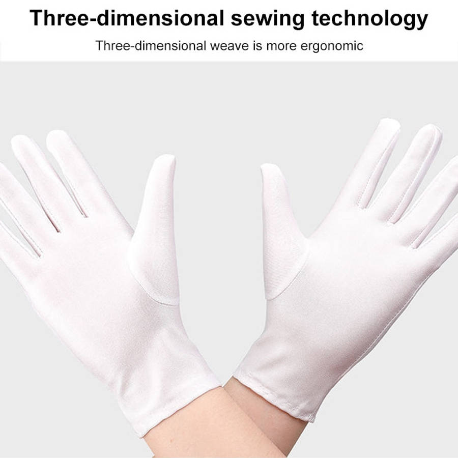 Labor Protection White Anti-sweat Cloth Thickened Gloves, 1 Pair