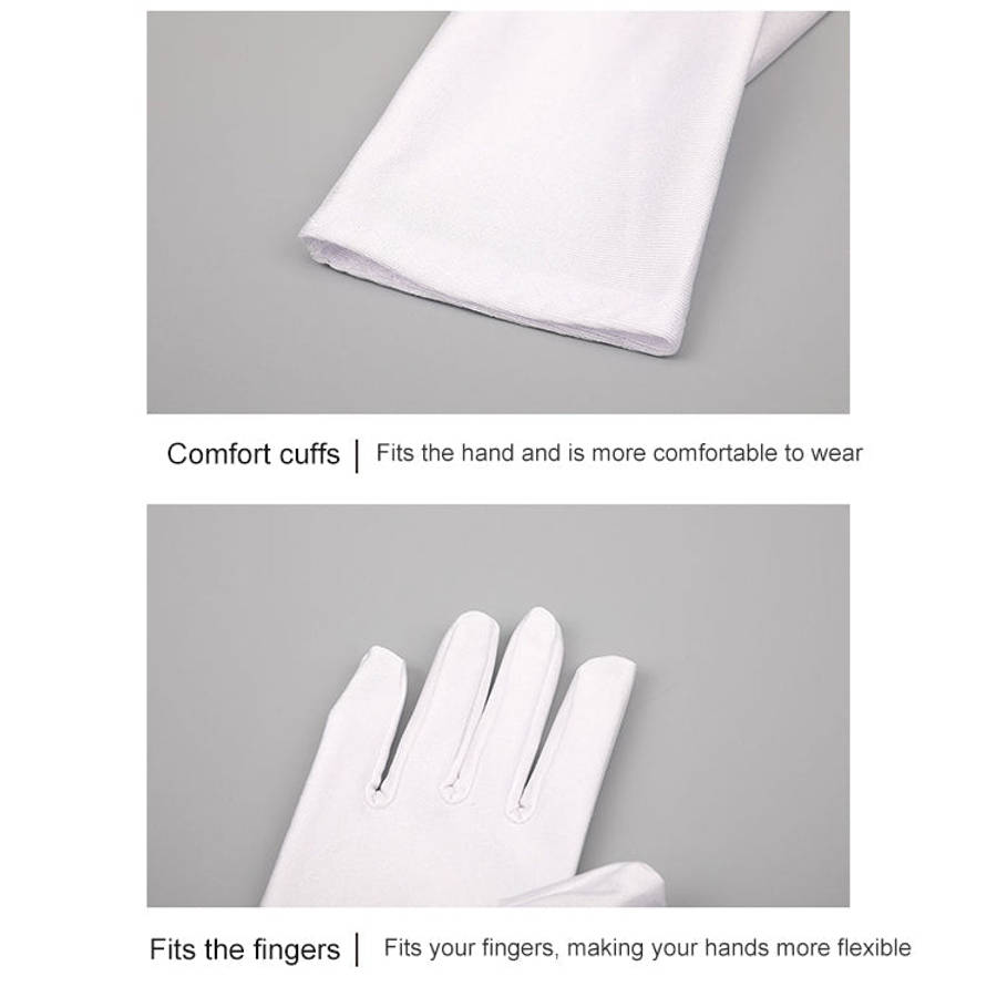 Labor Protection White Anti-sweat Cloth Thickened Gloves, 1 Pair