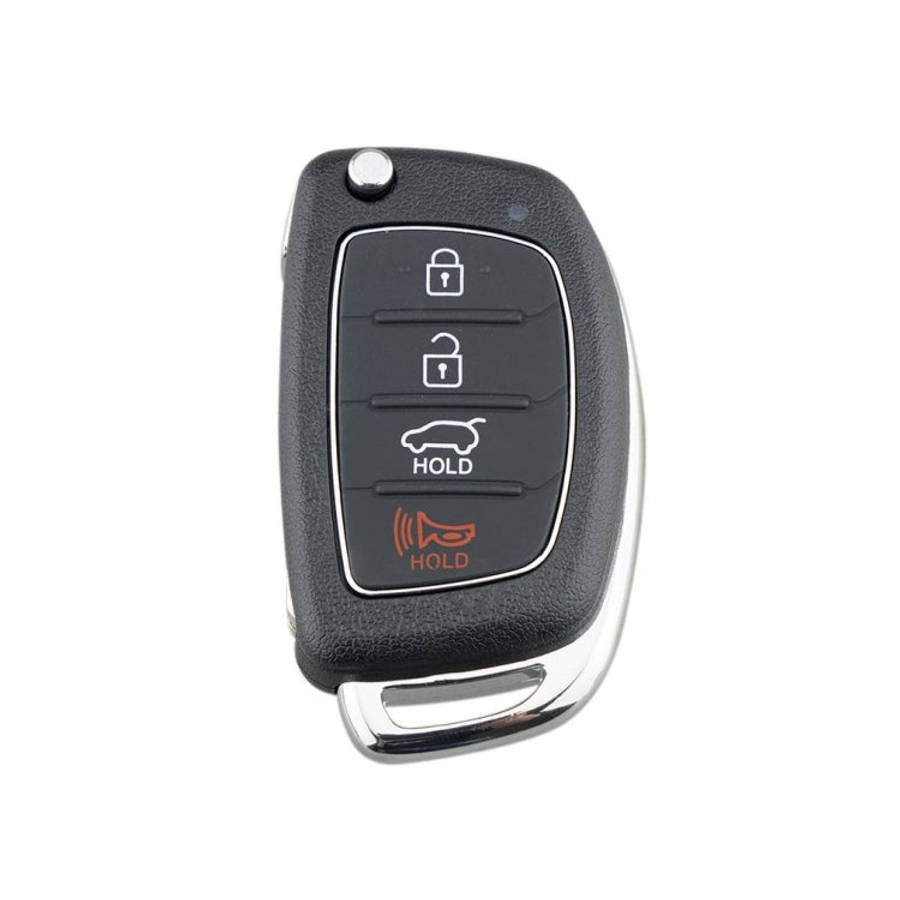 4-button Folding Car Key Shell with Metal Edge Solaris ix35 ix4 Santa For Hyundai Sonata 2014-201...