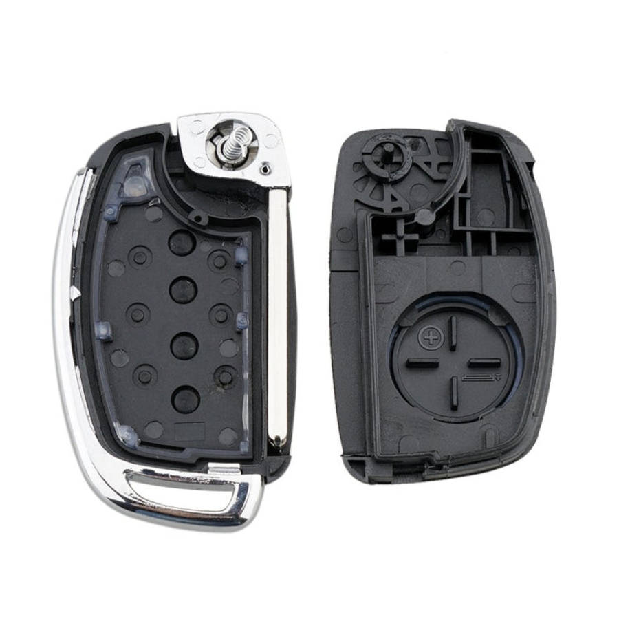 4-button Folding Car Key Shell with Metal Edge Solaris ix35 ix4 Santa For Hyundai Sonata 2014-201...