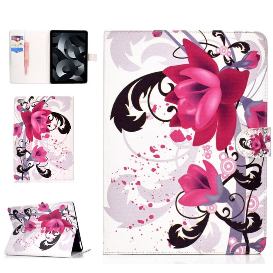 Colored Drawing Pattern Horizontal Flip PU Leather Case with Holder & Card Slot & Sleep / Wake-up...