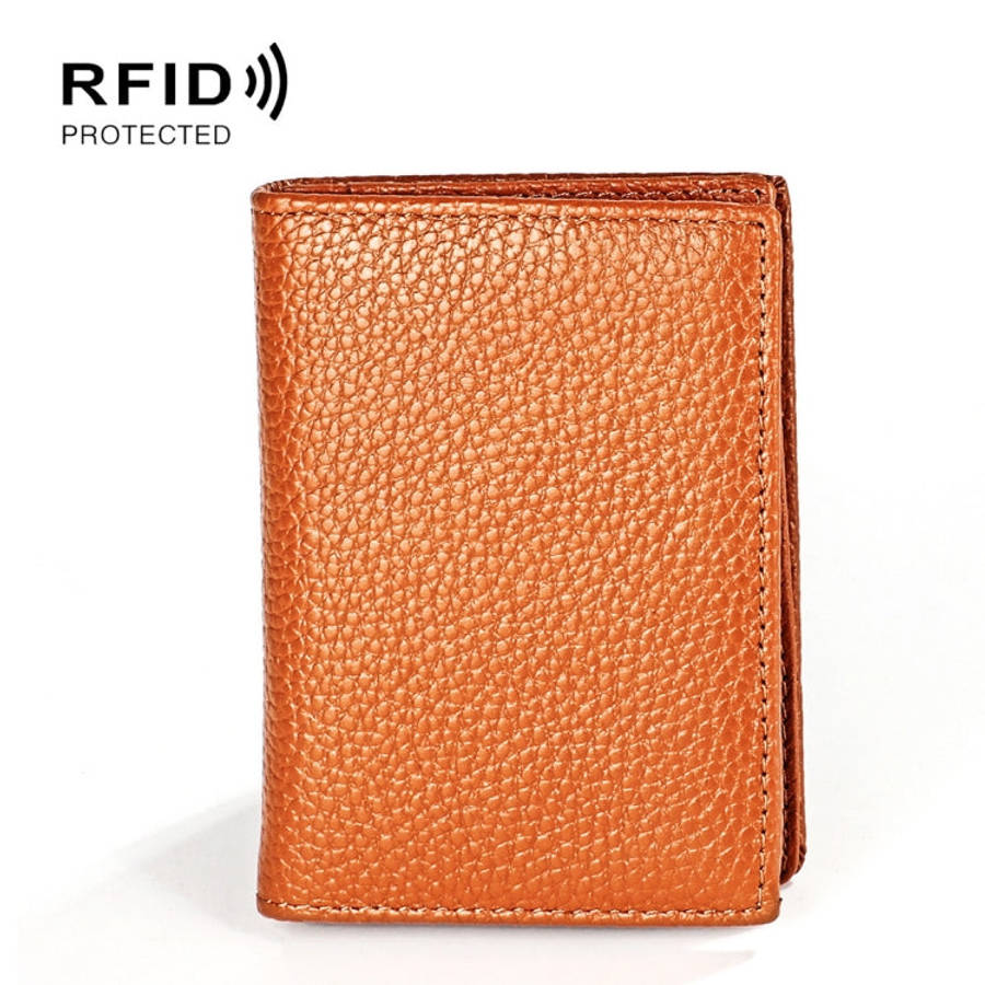 KB156 Antimagnetic RFID Men Leather Card Bag Card Holder