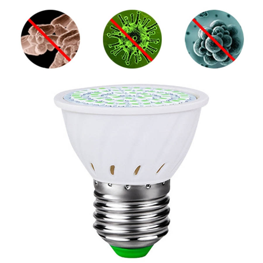 UVC Ozone Sterilizer Germicidal Disinfection Lamp, E27 110V 72 LEDs Lamp Cup Style