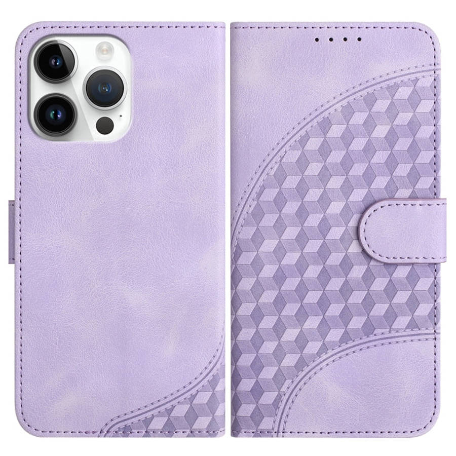 YX0060 Elephant Head Embossed Phone Leather Case with Lanyard, For iPhone 16 Pro, For iPhone 16 P...