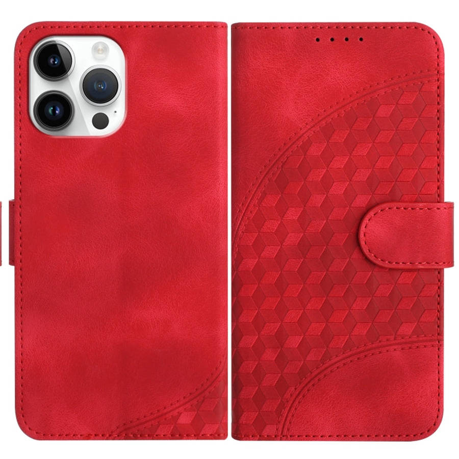 YX0060 Elephant Head Embossed Phone Leather Case with Lanyard, For iPhone 13 Pro Max, For iPhone ...
