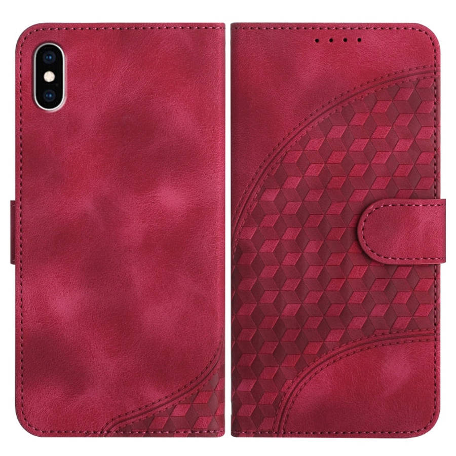 YX0060 Elephant Head Embossed Phone Leather Case with Lanyard, For iPhone XS Max, For iPhone 8 Pl...