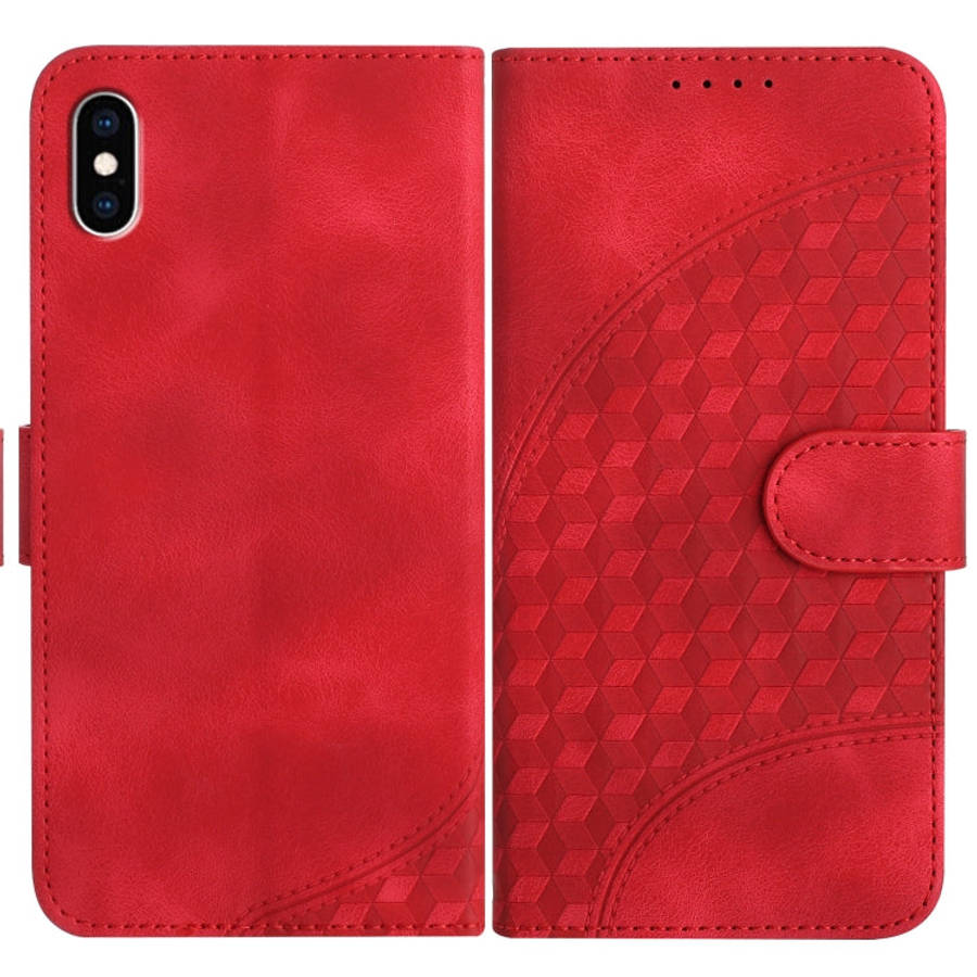 YX0060 Elephant Head Embossed Phone Leather Case with Lanyard, For iPhone XS Max, For iPhone 8 Pl...
