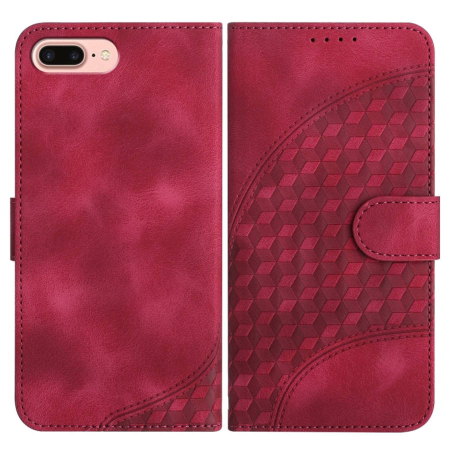 YX0060 Elephant Head Embossed Phone Leather Case with Lanyard, For iPhone XS Max, For iPhone 8 Pl...