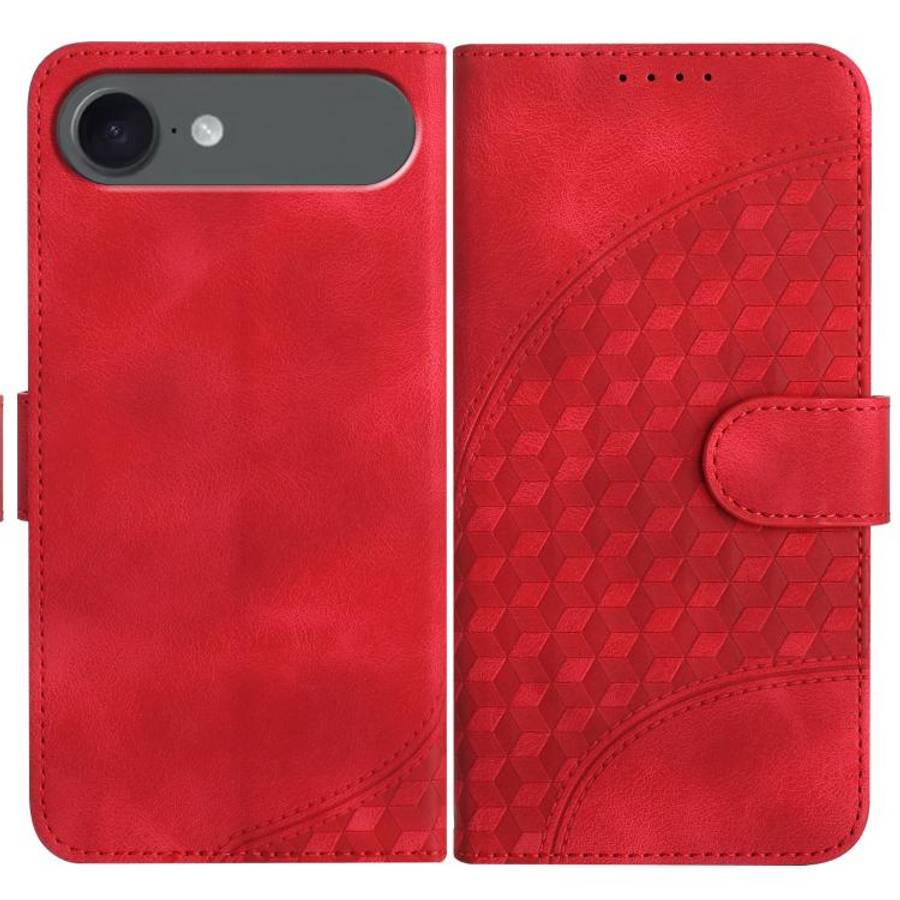YX0060 Elephant Head Embossed Phone Leather Case with Lanyard, For iPhone 17e / 16e, For iPhone 1...