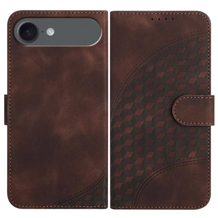 YX0060 Elephant Head Embossed Phone Leather Case with Lanyard, For iPhone 17e / 16e, For iPhone 1...