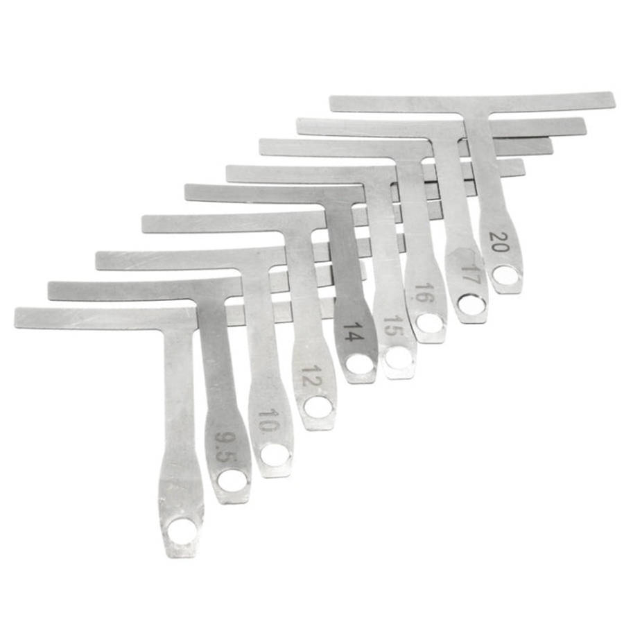 9 in 1 Guitar T-shaped ruler, Neck Fingerboard, Frets Radian, String Yard Radian, Adjustable Meas...