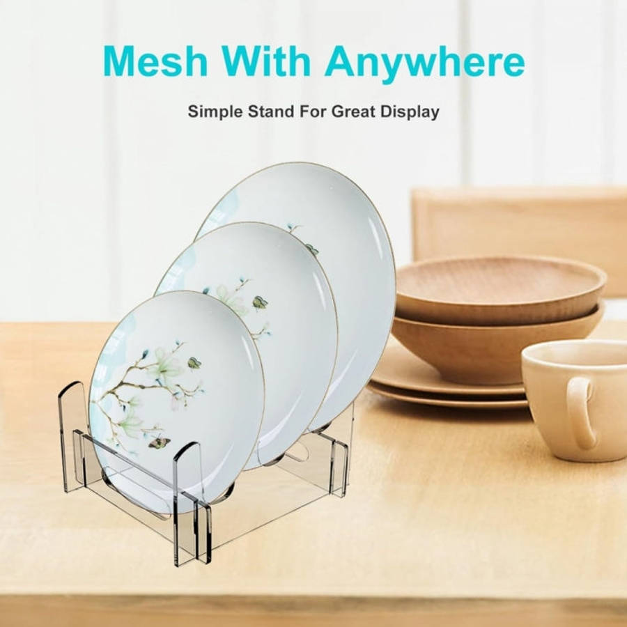 Acrylic Removable Plate Storage Rack Multi-layer Dish Drainer, 16.5 x 15.3 x 11.5cm, 21.6 x 15.3 ...