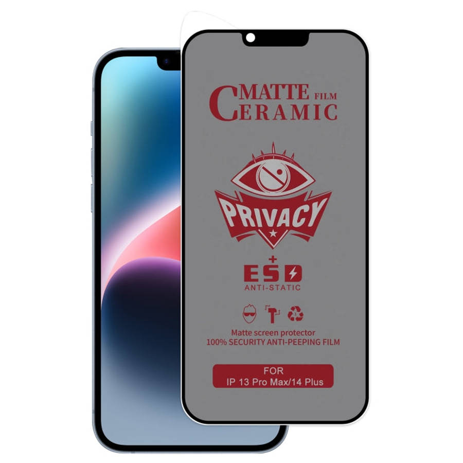 Full Coverage Frosted Privacy Ceramic Film, For iPhone 17e / 16e / 14 / 13 Pro / 13, For iPhone 1...