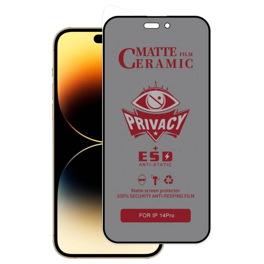 Full Coverage Frosted Privacy Ceramic Film, For iPhone 17e / 16e / 14 / 13 Pro / 13, For iPhone 1...